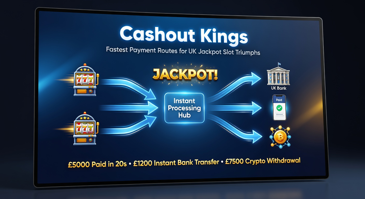 Sleek interface showing instant bank transfer apps like Trustly connected to slot payout screens, highlighting speed for jackpot wins