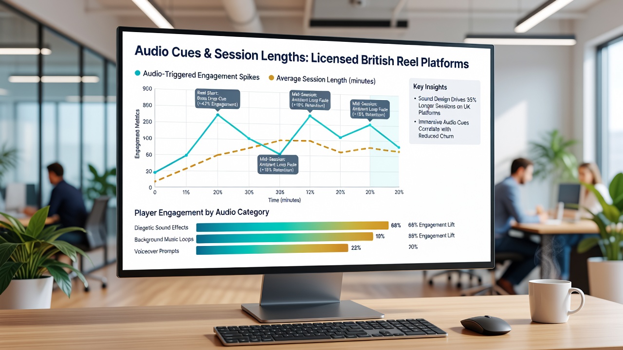 Heatmap visualization of session length variations linked to different audio cue types in British online slots