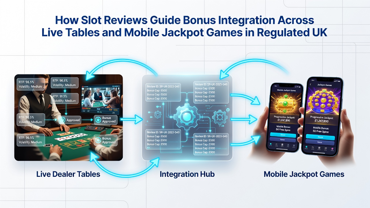 Mobile device displaying jackpot game with bonus integration indicators