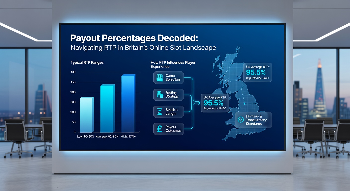 Infographic chart comparing RTP ranges across popular UK slot providers, with bars highlighting highs and lows