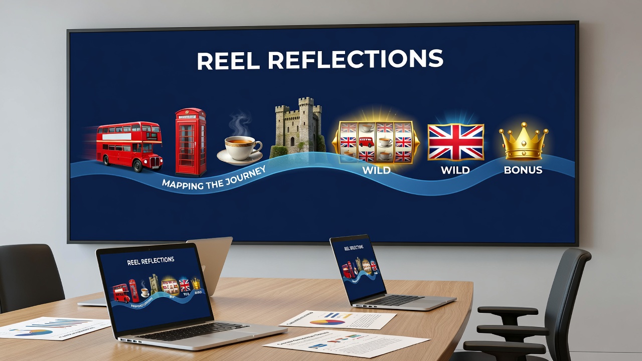 Slot interface showing British-themed bonus round with literary symbols and historical architecture