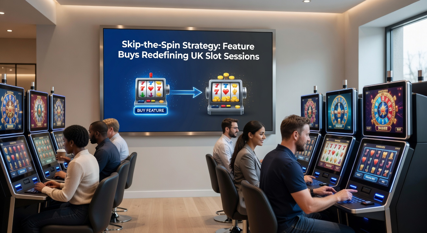 Graph showing rising feature buy usage in UK slots from 2023-2026, with bonus round triggers spiking